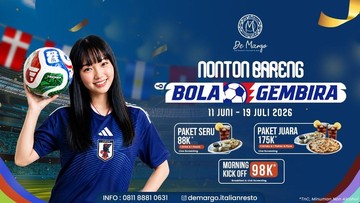 Nobar Bola 2026 di De Margo Jakarta, Rasakan Euforia Sambil Nyemil Pizza!