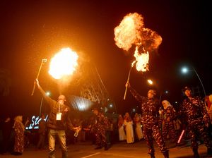 Cahaya Obor Iringi Perayaan Tahun Baru Islam di Sejumlah Wilayah Indonesia