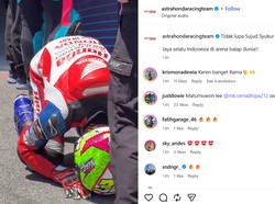 Sujud Syukur Kiandra Ramadhipa usai Juara Moto3 Junior di Portugal