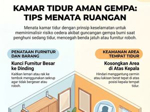 Infografis: 4 Cara Menata Kamar Tidur untuk Antisipasi Gempa