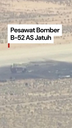 Video Pesawat Bomber B-52 AS Jatuh di California, 8 Awak Tewas