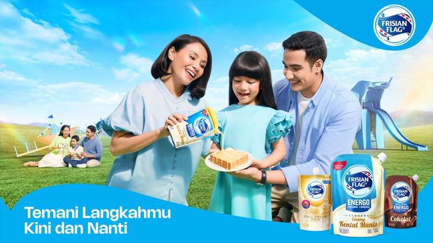 Susu kental manis.