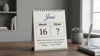 Kalender Hijriah Hari Ini 16 Juni 2026: Tanggal, Bulan, dan Tahunnya