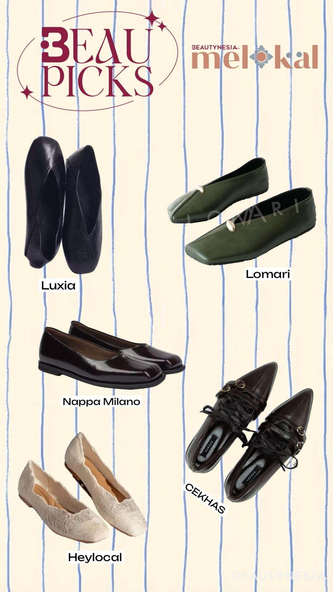 BeauPicks: 5 Rekomendasi Flat Shoes dari Brand Lokal, Cocok untuk Kerja hingga Kondangan