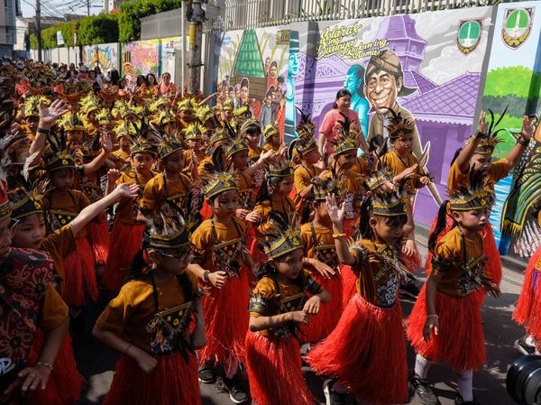 Seribu Siswa Meriahkan Karnaval Budaya, Tahun Ajaran Ditutup dengan Penuh Warna