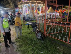 3 Pengunjung Terpental dari Wahana Jet Coaster Pasar Malam Jembrana