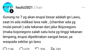 Ramai di Medsos Gunung Lawu Disebut Bakal Erupsi Besar