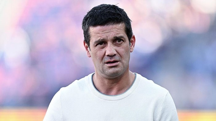 BOLOGNA, ITALY - MAY 23:  Cristian Chivu of Inter during warmup of the Serie A match between Bologna FC 1909 and FC Internazionale at Renato DallAra Stadium on May 23, 2026 in Bologna, Italy. (Photo by Image Photo Agency/Getty Images)