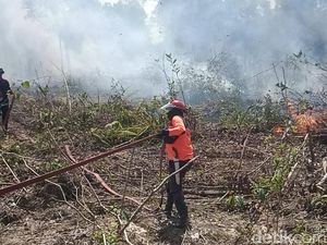 Karhutla Lagi di Kobar, Asap Tebal Sempat Kepung Jl Ahmad Yani Km 10