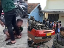 Viral Sopir Kesurupan Usai Angkotnya Terguling di Sumedang