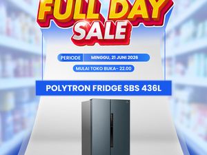 Transmart Full Day Sale Diskon Gede, Kulkas Polytron 436L Hemat Jutaan