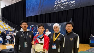 Taekwondo RI Bawa Pulang Dua Medali Persembahan Aziz Hidayat di Australia