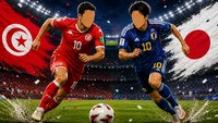 Link Live Streaming Tunisia vs Jepang Piala Dunia 2026, Kick Off 11.00 WIB