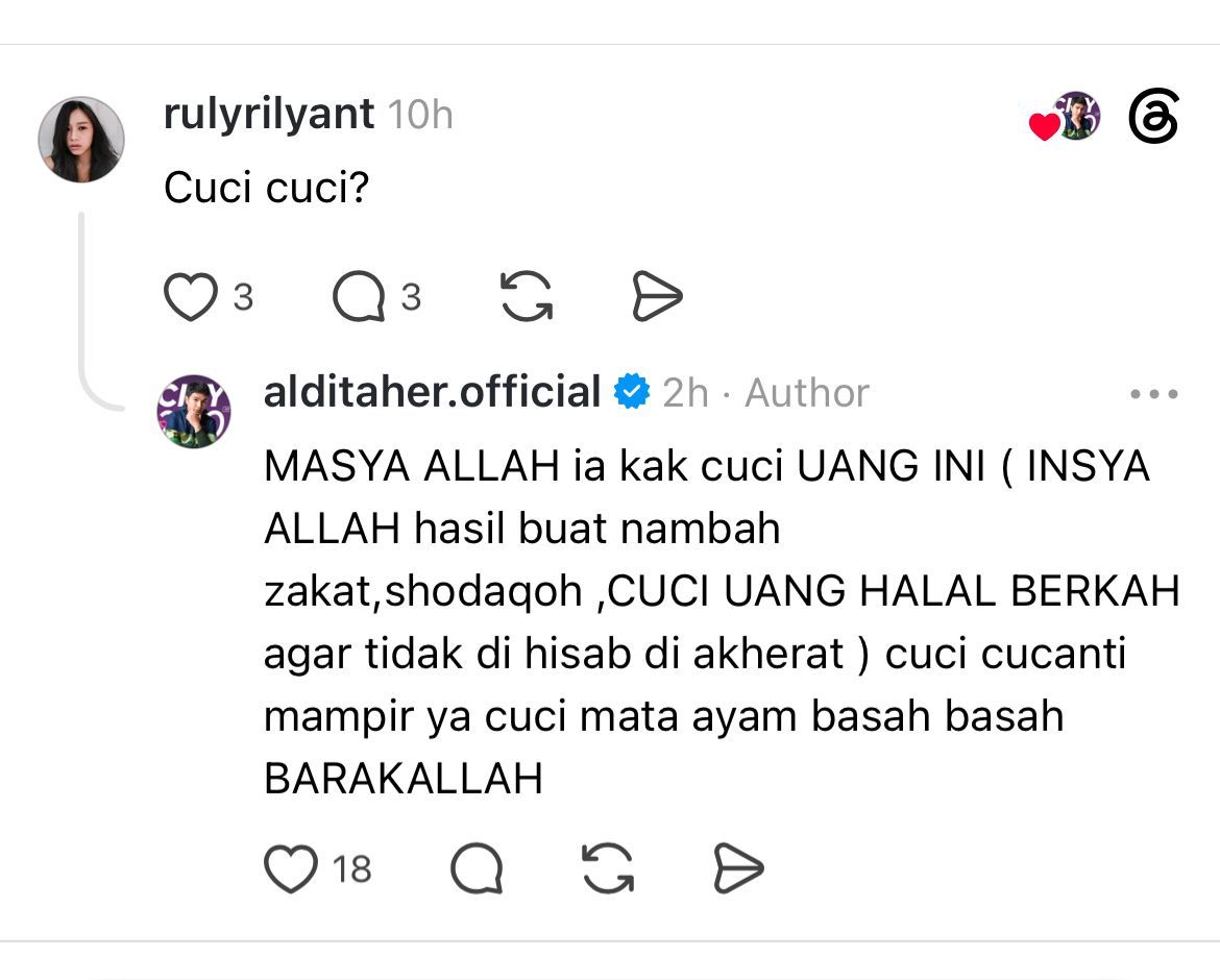 Aldi Taher balas tudingan warganet