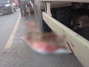 Tabrak Kendaraan di Depannya, Pelajar Tewas Terpental ke Kolong Truk
