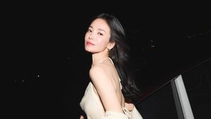 Gaya Song Hye Kyo Pakai Gaun Satin Backless, Hadiri Gala Dinner Guerlain