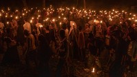 Lampora Menyala Saat Tradisi Jamasan Kendeng