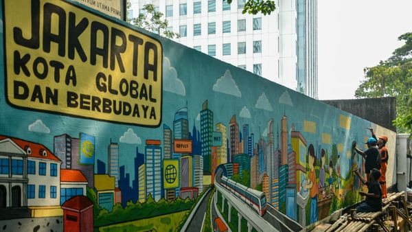 Mural Jakarta Kota Global Sambut HUT Jakarta