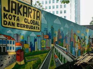 Mural Jakarta Kota Global Sambut HUT Jakarta