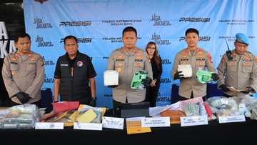 Sindikat Sabu Jaringan Sumatera-Jawa-Bali Dibongkar, 5 Tersangka Diringkus