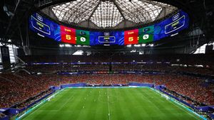 Foto: Stadion Piala Dunia yang Bentuk Atapnya Mirip Lensa Kamera