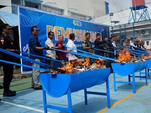 22 Juta Batang Rokok Ilegal Senilai Rp 43 M Dimusnahkan di Lhokseumawe