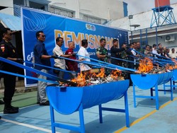 22 Juta Batang Rokok Ilegal Senilai Rp 43 M Dimusnahkan di Lhokseumawe