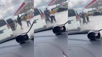 Geger Emak-emak di Kalteng Saling Cakar Saat Antre Isi BBM