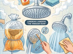Infografis: Shower Sering Mampet? Coba Pakai Cuka Biar Pancuran Lancar Lagi