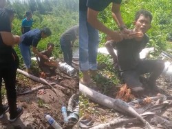 Polisi di Jambi Kejar-Kejaran dalam Rawa Tangkap Pencuri Kabel Listrik