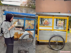 Banjir Pujian! Wanita Ini Bantu Renovasi Gratis Gerobak Makanan UMKM