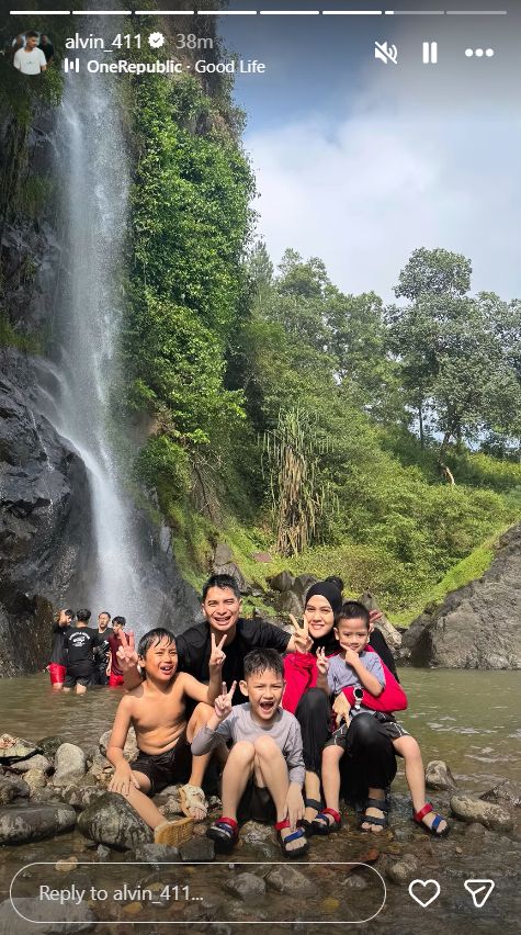 unggahan alvin faiz liburan bareng anak larissa chou