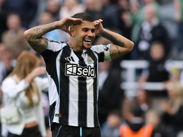 Bruno Guimaraes of Newcastle United during the Premier League match between Newcastle United and West Ham United at St. James's Park in Newcastle, United Kingdom, on May 17, 2026. (Photo by MI News/NurPhoto via Getty Images)