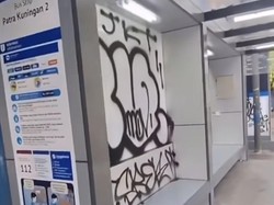 Baru Direvitalisasi, Halte Patra Kuningan 2 Jadi Sasaran Vandalisme