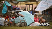 Lapangan Jadi Tempat Berlindung Korban Gempa Venezuela