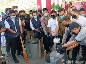 19 Kg Sabu dari 13 Tersangka di Sulawesi Tengah Dimusnahkan