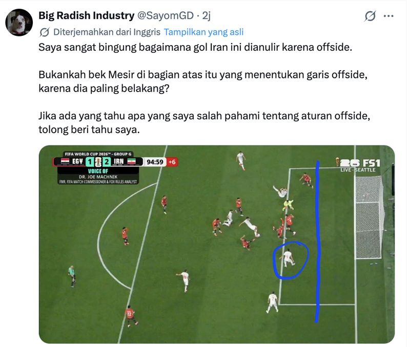 Iran offside