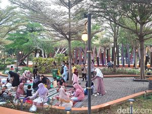 Taman Nyawiji Nganjuk Jadi Jujugan Rekreasi Keluarga saat Libur Sekolah