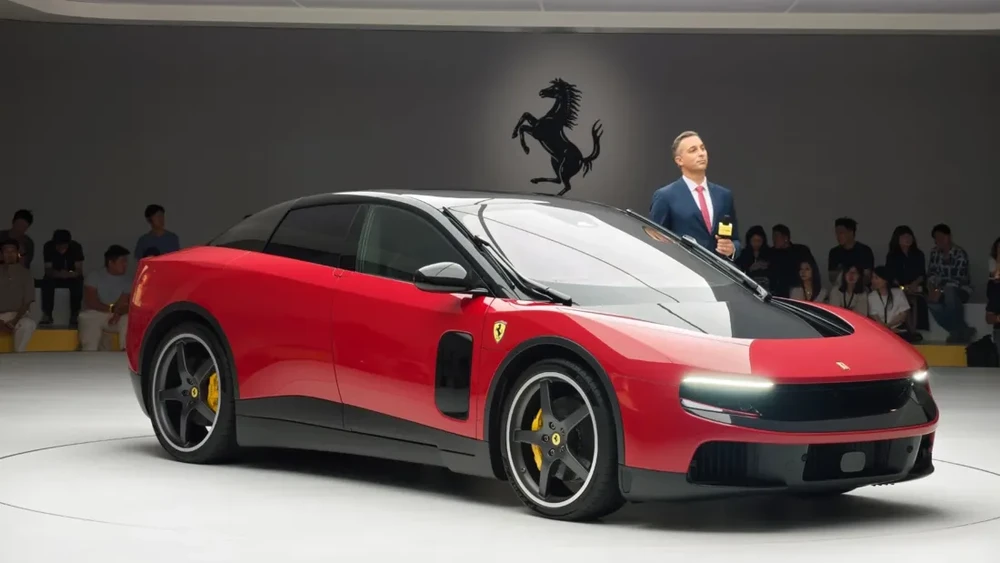 Ferrari EV Ludes Seketika
