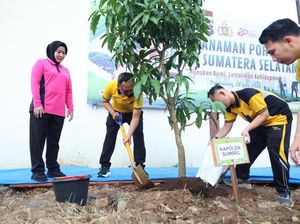 Polda Sumsel Luncurkan Gerakan Tanam 10.000 Pohon Sambut Hari Bhayangkara