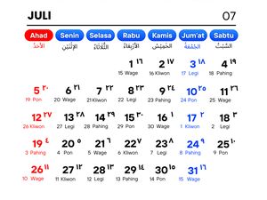 Kalender Juli 2026, Apakah Ada Tanggal Merah?