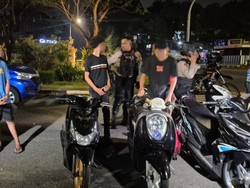 Brimob Polda Metro Bubarkan Balap Liar di Jaktim, Sita 5 Motor