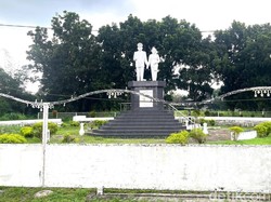 Heboh! Besi Pagar Monumen TD Pardede Deli Serdang Nyaris Habis