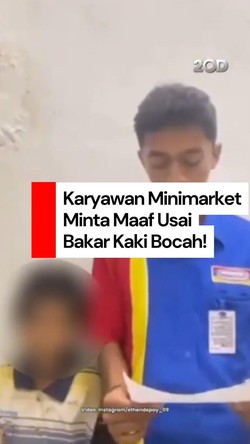 Video: Permintaan Maaf Karyawan Minimarket yang Bakar Kaki Bocah