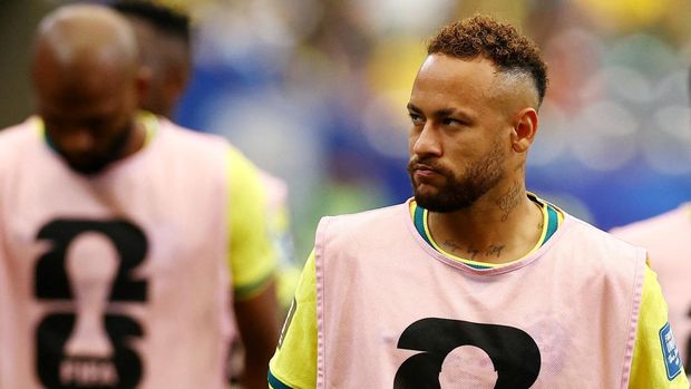 Soccer Football - FIFA World Cup 2026 - Round of 32 - Brazil v Japan - Houston Stadium, Houston, Texas, U.S. - June 29, 2026 Substitute Brazil's Neymar Jr. at halftime REUTERS/Phil Noble     TPX IMAGES OF THE DAY
