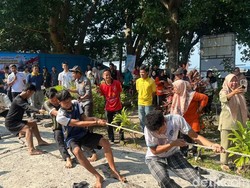 Lomba Warga di Pulau Tidung Meriahkan Hari Bhayangkara Ke-80