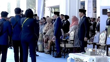 Momen Prabowo dan Jokowi Saling Hormat di Peringatan Hari Bhayangkara Ke-80