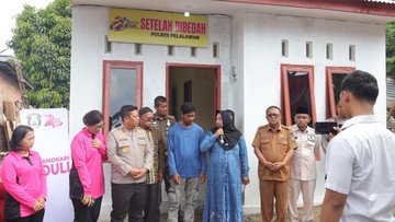 Polres Pelalawan Resmikan Bedah Rumah di Hari Bhayangkara ke-80