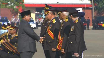 Prabowo Beri Pangkat Kehormatan ke 3 Purnawirawan Polri: Sidarto Danusubroto-Ruki