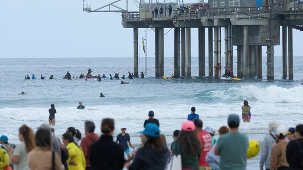 Lifeguard Muda San Diego Terjun dari Dermaga untuk Aksi Penggalangan Dana